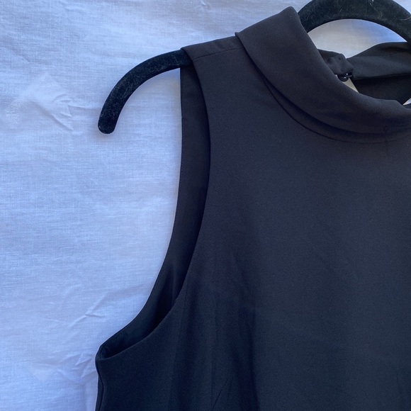 Eliza J Black Sleeveless Dress With Collar - Picture 5 of 11
